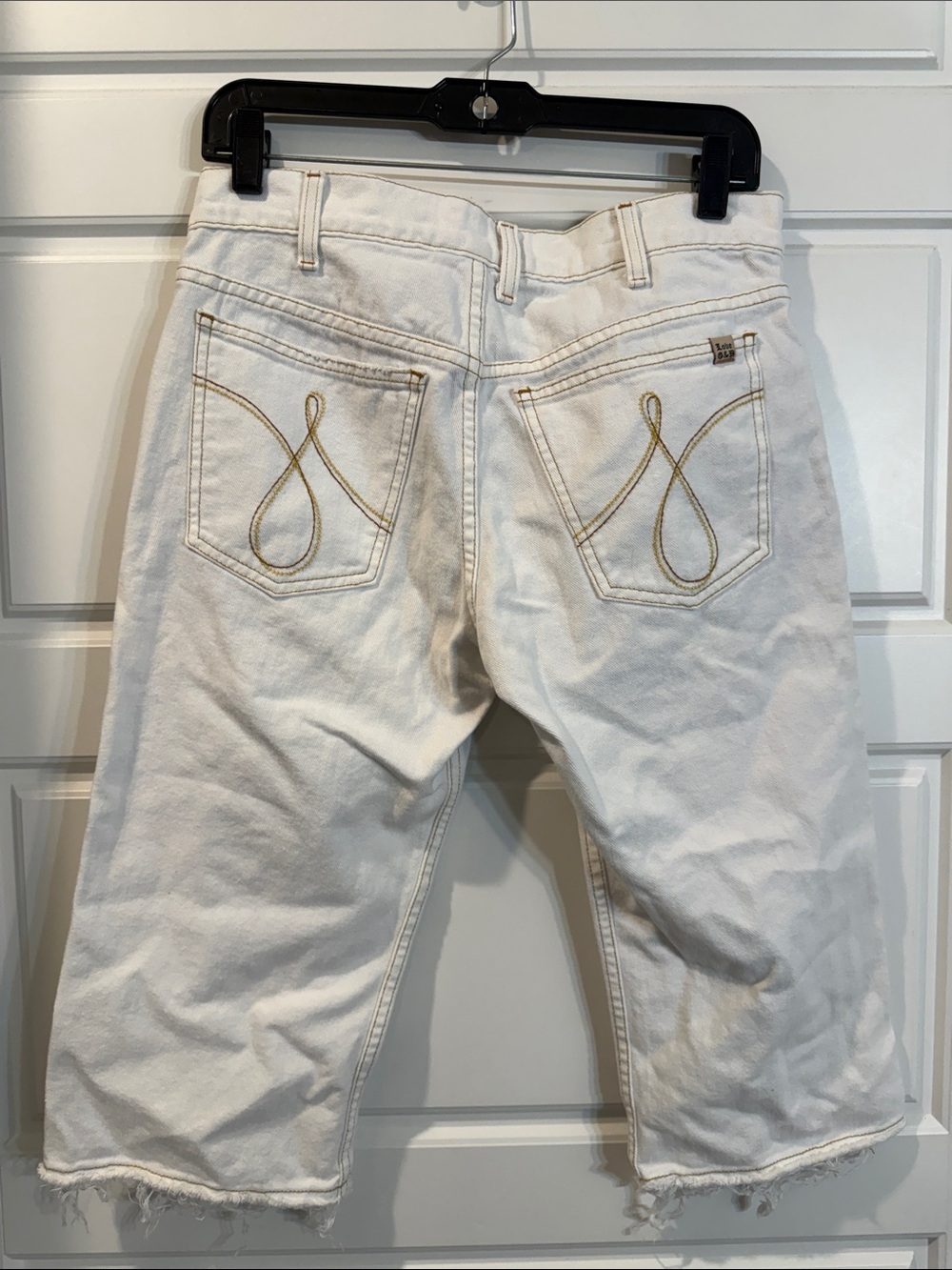 Vintage Juicy Couture Bermuda Shorts White Denim Jean Stretch Walking Style - Picture 5 of 7